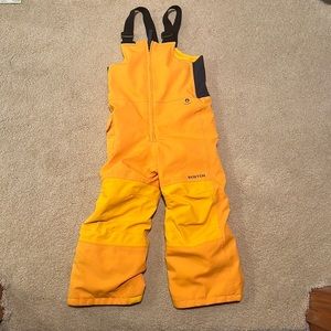 Burton yellow/gold and black snowpants